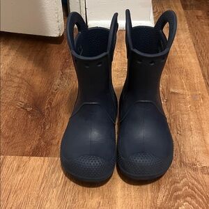 CROCS Dark Blue Rain Boots Kids Size 9